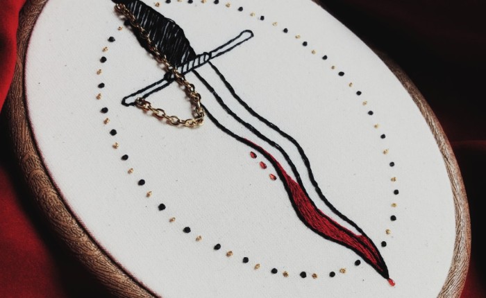 Dark Deeds & Cameos: Short Story collaboration with embroidery artist Clare of ‘Crimson Pins.’